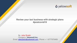 Review your taxi business with strategic plans #postcovid19