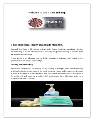 3 tips on medical facility cleaning in Memphis