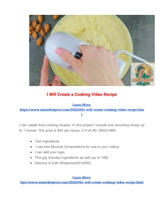 Create a Cooking Video Recipe - SlideServe