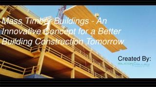 Mass Timber Building Services - Silicon Infomedia PVT LTD