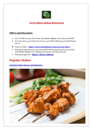 5% OFF - Seven Spices menu – Indian Restaurant Middle Ridge, Qld