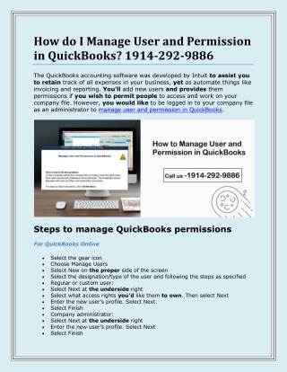 Manage User and Permission in QuickBooks - How to?