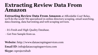 Extracting Review Data From Amazon