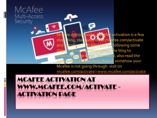 Mcafee.com/activate - Steps to Get McAfee With Product key - Mcafee Activate