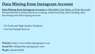 Data Mining from Instagram Account