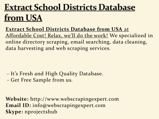 Extract School Districts Database from USA