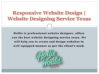 Responsive Website Design | Website Designing Service Texas