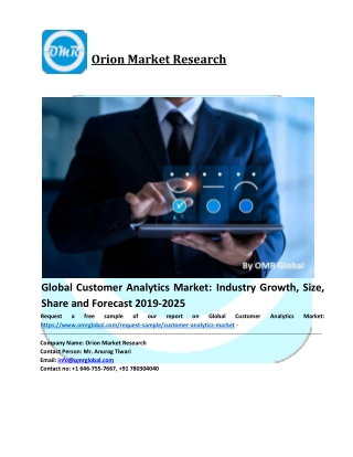 Global Customer Analytics Market–Global Industry Analysis, Size, Share, Growth, Trends, and Forecast 2019-2025