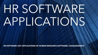 HR Software | Key Applications of Human Resource Software | 360Quadrants