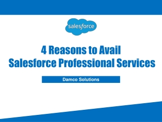 4 Reasons to Avail Salesforce Professional Services