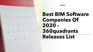 Best BIM Software Companies Of 2020 - 360quadrants Releases List