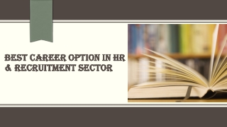 Best Career options in HR & Recruitment sector