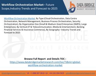 Workflow Orchestration Market– Future Scope,Industry Trends and Forecast to 2025