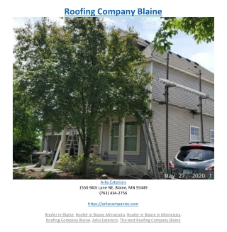 Roofing Company Blaine