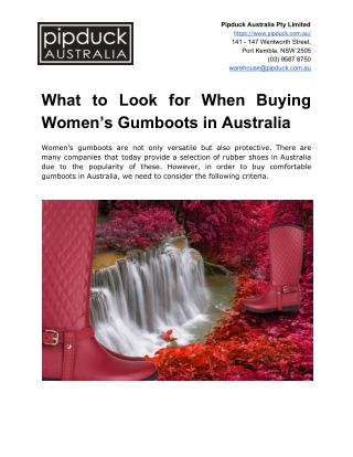 What to Look for When Buying Women’s Gumboots in Australia