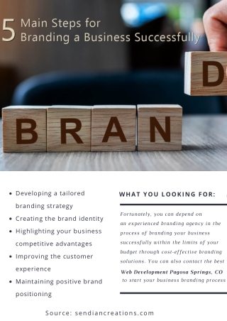 5 Main Steps for branding a business successfully