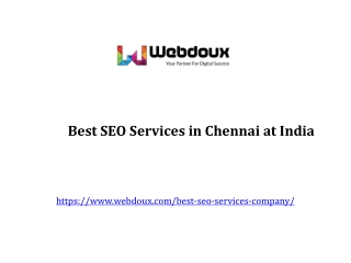 Best SEO Services in Chennai at India