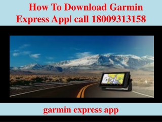How To Download Garmin Express App| call 18009313158