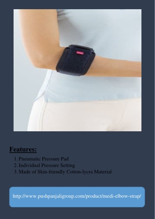 medi elbow support to reduce tension on the tendons | Pushpanjali medi india