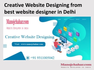 Creative Website Designing from best website designer in Delhi
