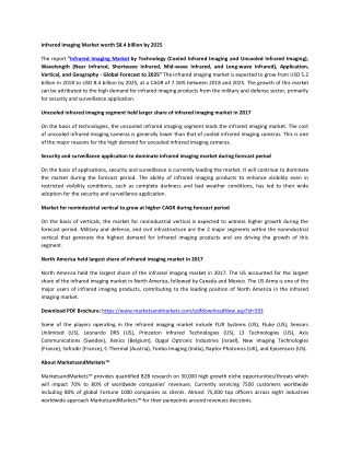 Infrared Imaging Market by Technology, Wavelength | COVID-19 Impact Analysis | MarketsandMarkets
