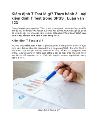 Kiểm định T Test là gì? Thực hành 3 Loại kiểm định T Test trong SPSS