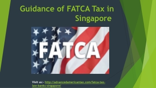 Guidance of FATCA Tax in Singapore