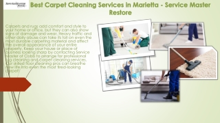 Best Carpet Cleaning Services in Marietta | Service Master Restore