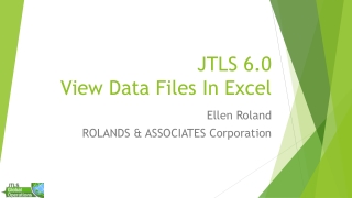JTLS 6.0 View Data Files In Excel