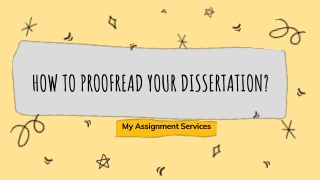 How to Proofread Your Dissertation