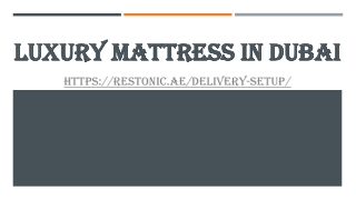 Luxury mattress in Dubai