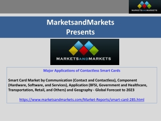 Major Applications of Contactless Smart Cards