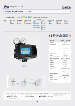 Rotork YTC YT-2300 Smart Positioner | Ytc India