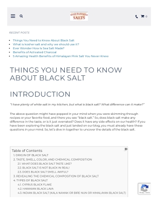 THINGS YOU NEED TO KNOW ABOUT BLACK SALT