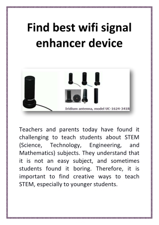 Find Best Wifi Signal Enhancer Device