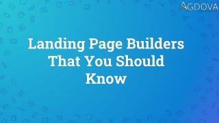 Landing Page Builders That You Should Know