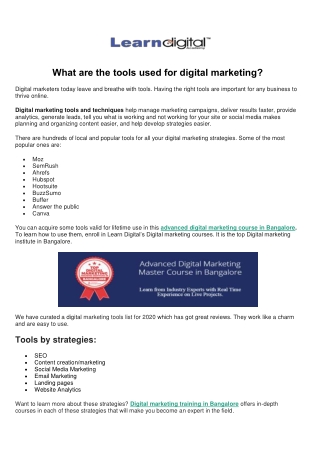 20 Best Digital Marketing Tools in 2020