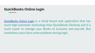 QuickBooks Online login