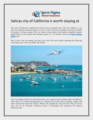 Salinas city of California is worth staying at