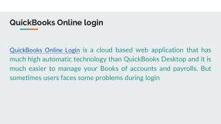 QuickBooks Online login