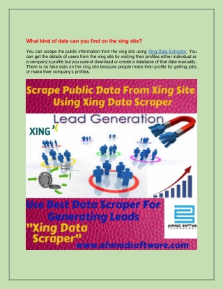 Xing Data Scraper