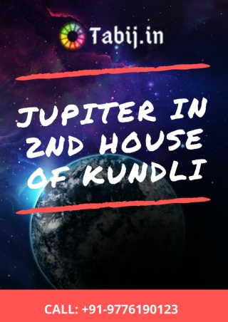 By free kundali reading Know the effects of Jupiter in 2nd House of Kundli