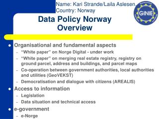 Data Policy Norway Overview