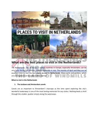 What are the best places to visit in the Netherlands?