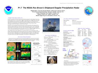 P1.7 The NOAA Ron Brown’s Shipboard Doppler Precipitation Radar