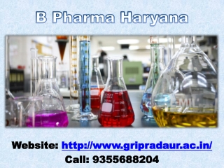 D Pharma Course – B Pharma Haryana – Top Pharmacy Colleges in Haryana