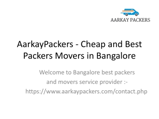 AarkayPackers - Cheap and Best Packers Movers in Bangalore