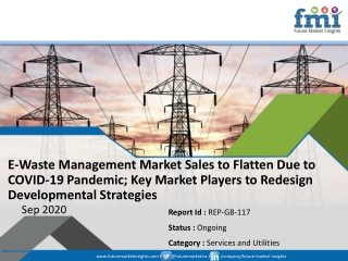 E-Waste Management Market to Suffer Slight Decline in 2028, Efforts to Mitigate Coronavirus-related Disruptions Ramp Up