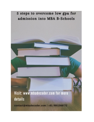 5 Ways to Overcome Low GPA for admission into MBA B-Schools