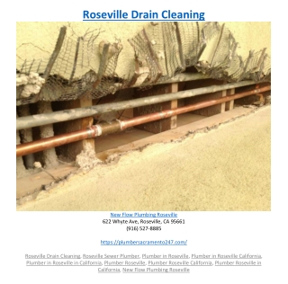 Roseville Drain Cleaning